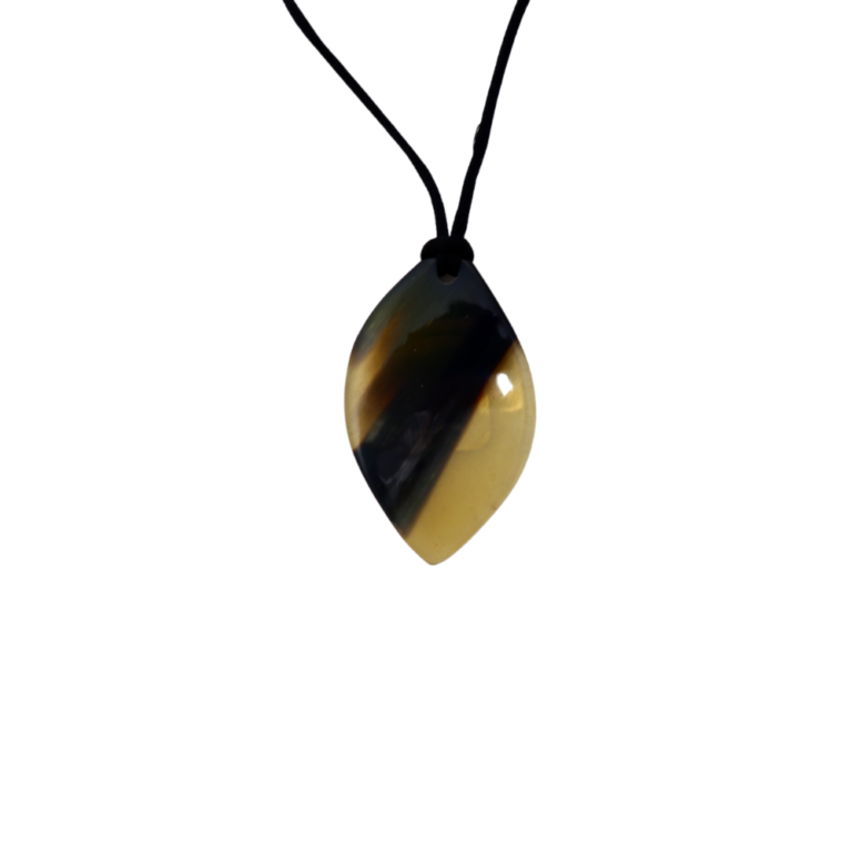 Collier Vintage En Corne Des Années 1930 - Longueur 56-60 Cm, Matière Corne Et Bois - Occasion En Excellent état