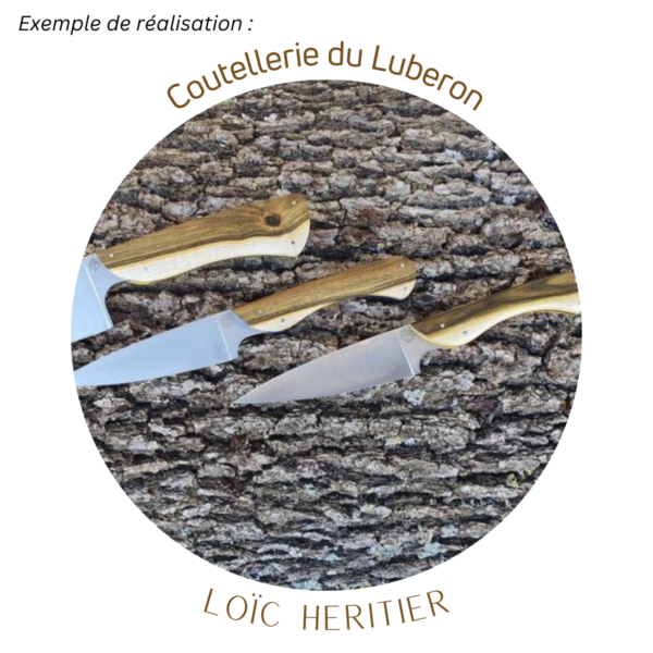 réalisation couteau en pistachier loic heritier